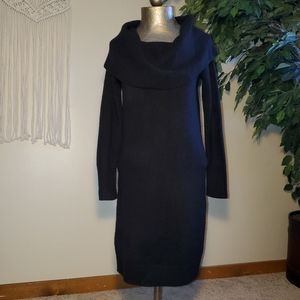 NWT!! LOFT Cowl Neck Sweater Dress - Black